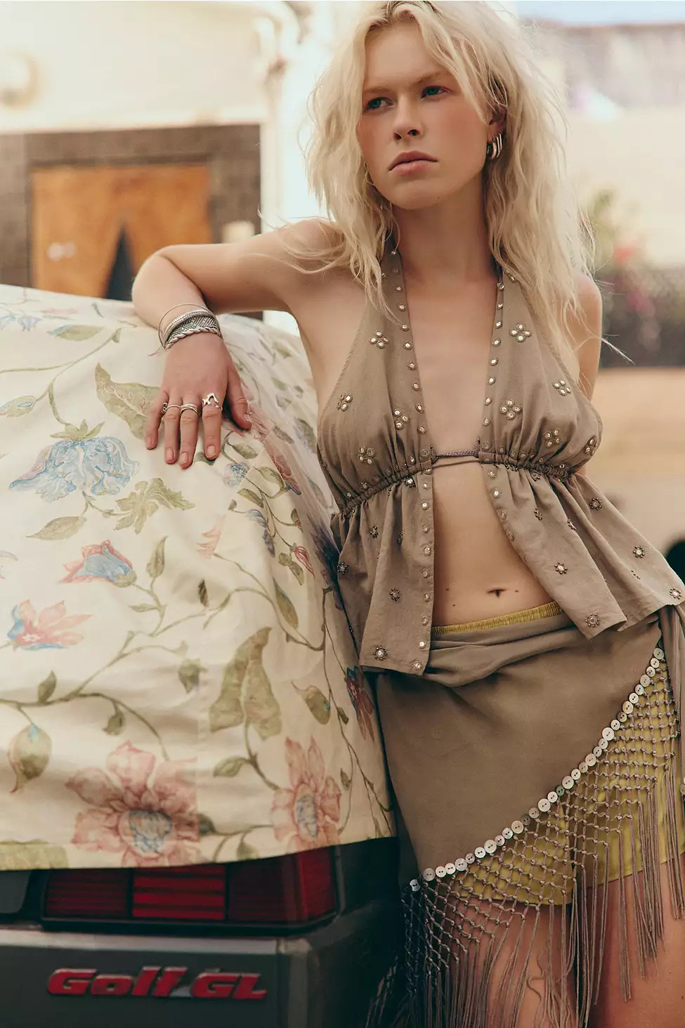 Silence + Noise Quinn Mirror Embroidered Cami | Urban Outfitters UK