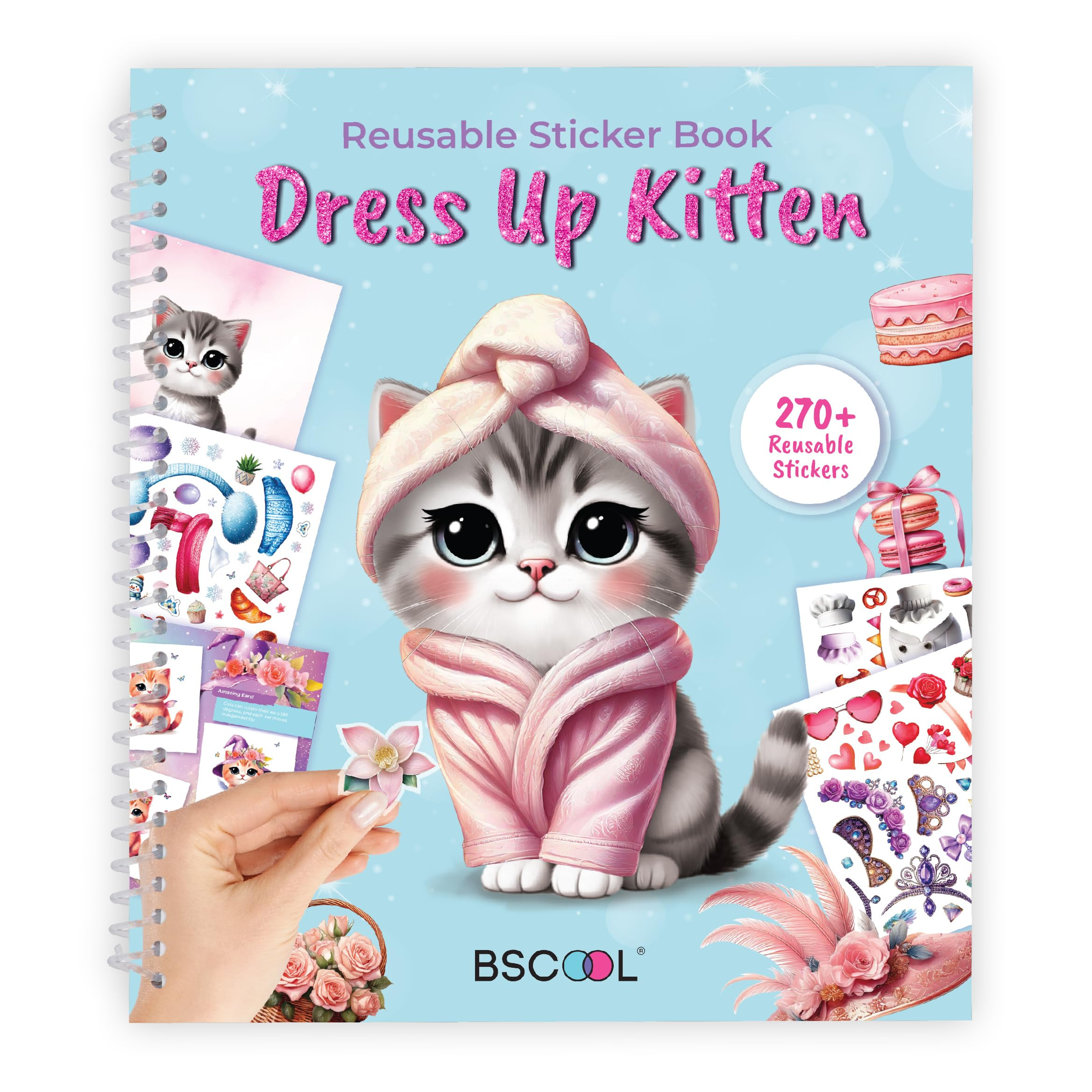 Sticker Dress Up Kitten - Kids Activity Book Learn Fashion Design for Kitten with Guides and 270+... | Amazon (US)