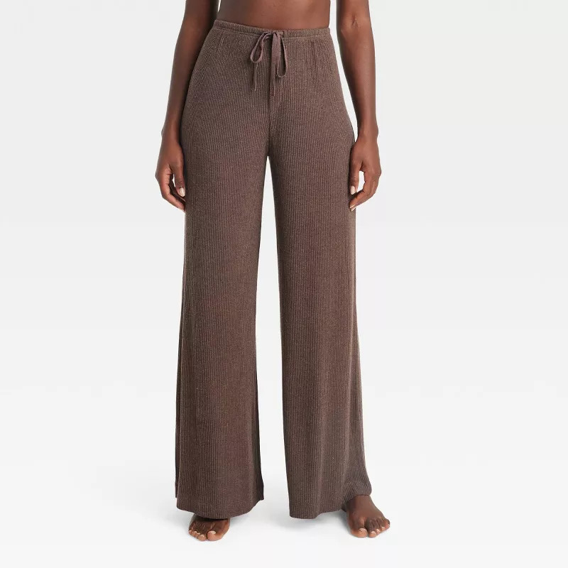 Women's Cozy Ribbed Wide Leg Pants - Auden™ | Target
