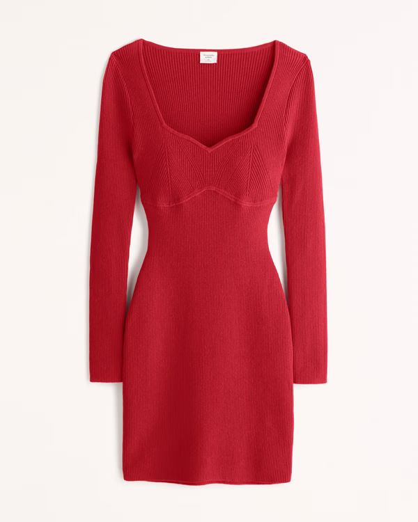 Women's Long-Sleeve Corset Mini Sweater Dress | Women's Dresses & Jumpsuits | Abercrombie.com | Abercrombie & Fitch (US)