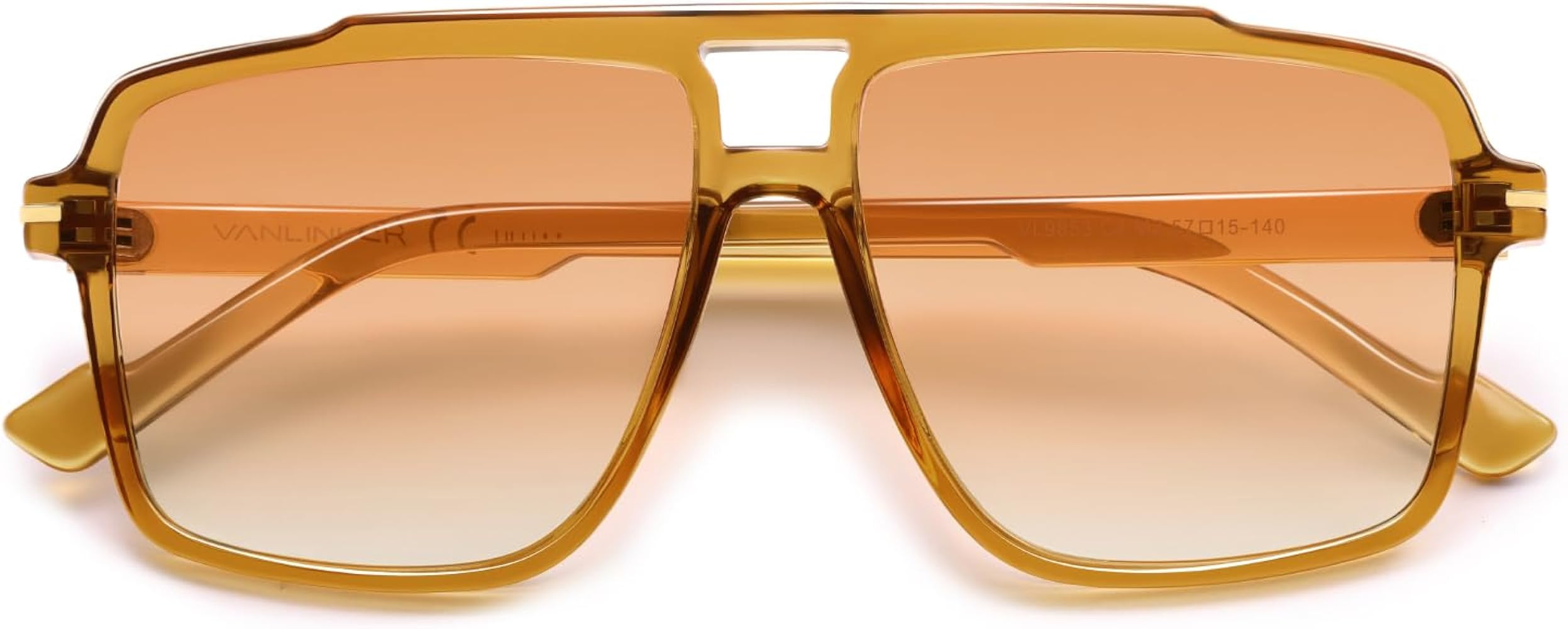 VANLINKER Polarized Trendy Oversized Aviator Sunglasses for Women Men 2025 Retro Shades VL9853 | Amazon (US)