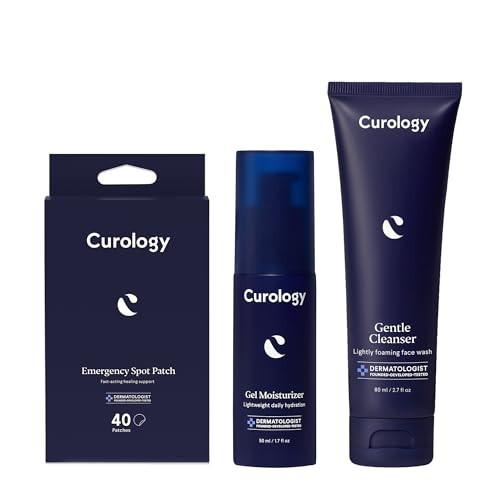 Curology Essentials Gift Set, Emergency Spot Pimple Patches for Face, Gentle Facial Cleanser, and Lightweight Gel Face Moisturizer | Amazon (US)