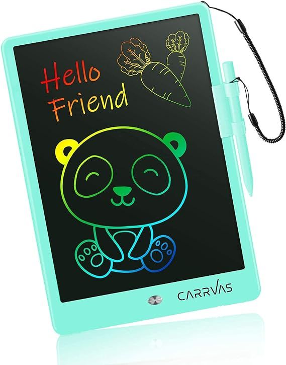 LCD Writing Tablet CARRVAS 10 Inch Colorful Drawing Pad for Kids Erasable Reusable Electronic Doo... | Amazon (US)