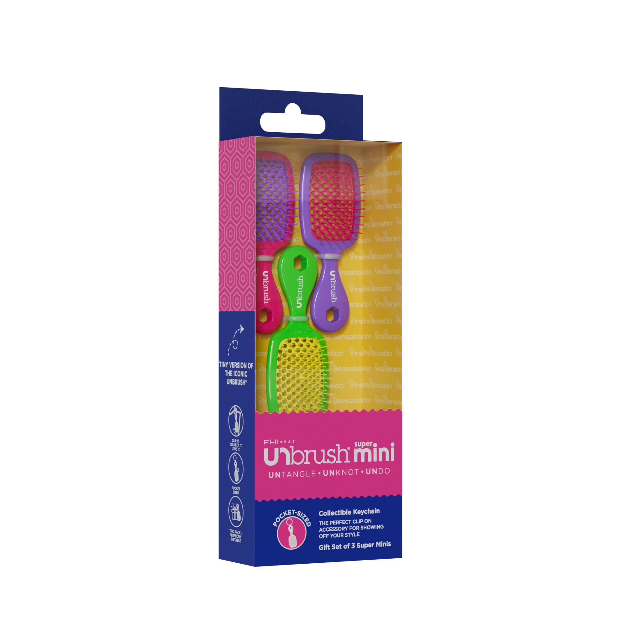 FHI Heat UNbrush® Super Mini 3 Pack, Neon | Walmart (US)