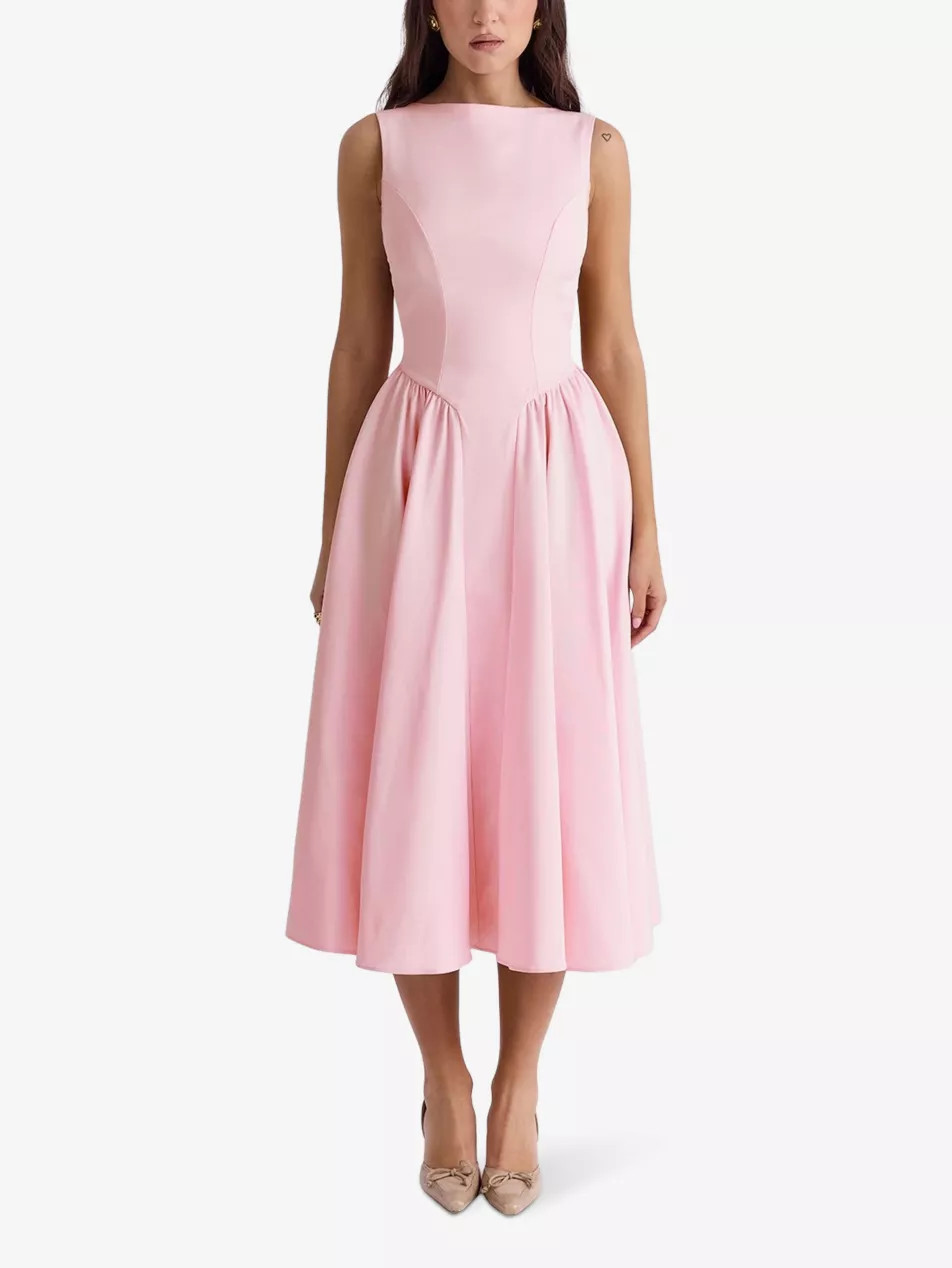 Cindy cut-out woven midi dress | Selfridges