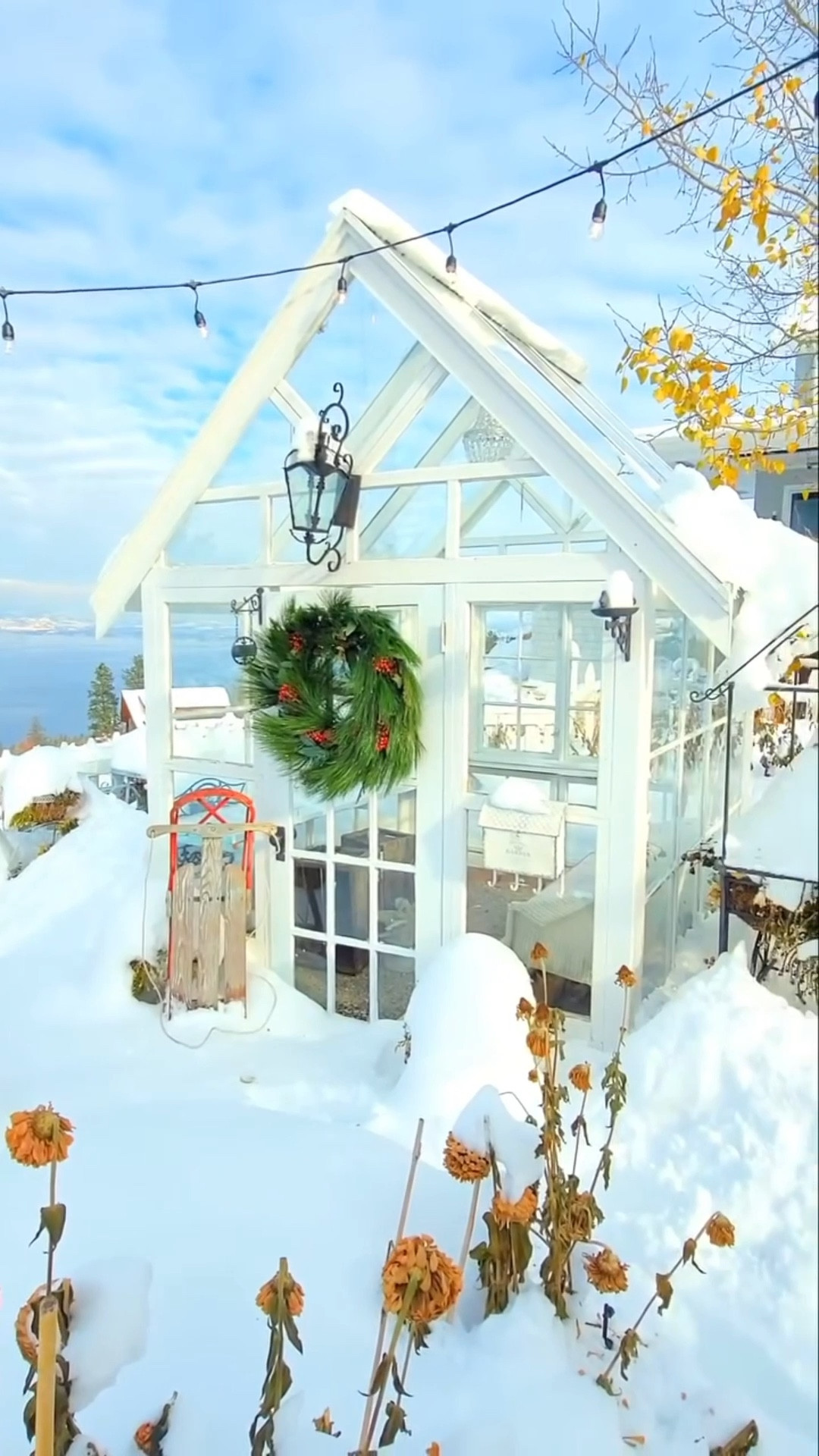 Snow day!!! What a joy to decorate my greenhouse with a wreath, sled, lantern and vintage mailbox. You could do this with a shed or barn.



Outdoor Christmas decor / Winter decorations / Christmas decorations / Green wreath /

#LTKHoliday #LTKHome #LTKSeasonal