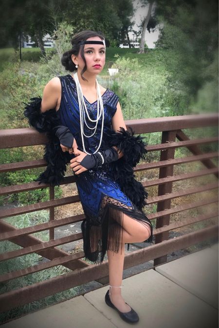 This blue 1920s flapper dress is unique and fun! 

#LTKunder100
