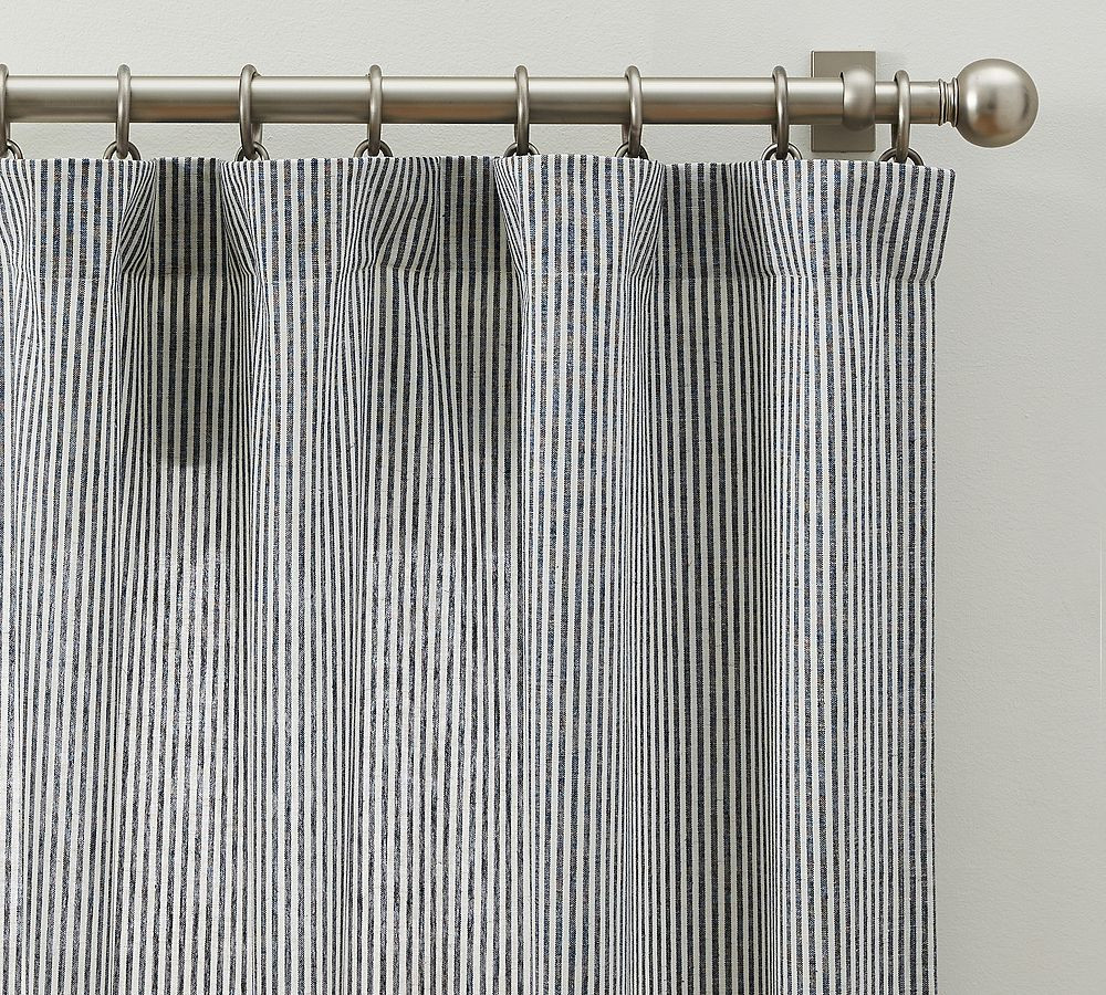 Wheaton Striped Cotton Unlined Curtain | Pottery Barn (US)
