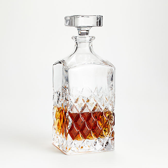 Hatch Cut Glass Decanter + Reviews | Crate & Barrel | Crate & Barrel