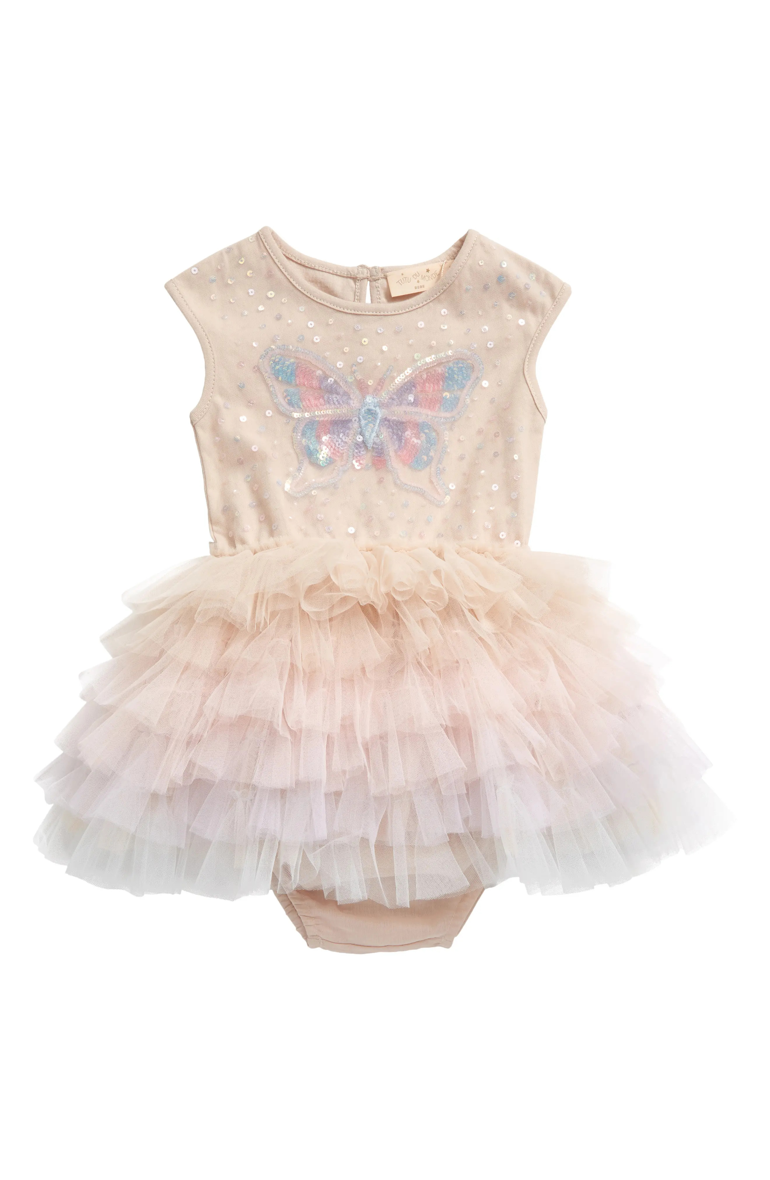 Tutu Du Monde Bloom Tutu Dress, Size 0-3M in Nougat Mix at Nordstrom | Nordstrom