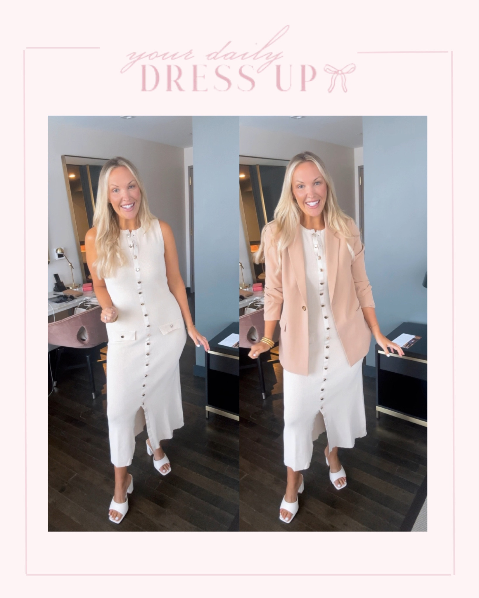 Work to weekend from Amazon! I paired this bump friendly, stretchy dress with a blazer for an office appropriate work wear look! I’m wearing a large 

#LTKMidsize #LTKWorkwear #LTKCon