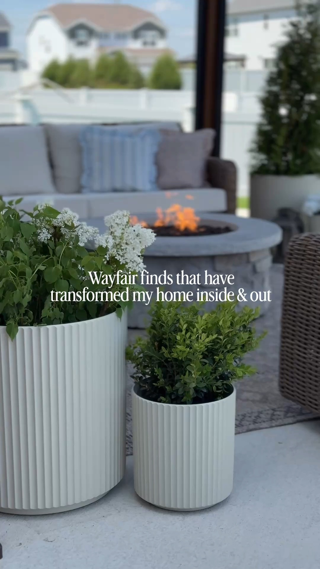 @Wayfair  finds that have transformed my home inside & out 🤎 patio, bedroom, bathroom, kitchen.