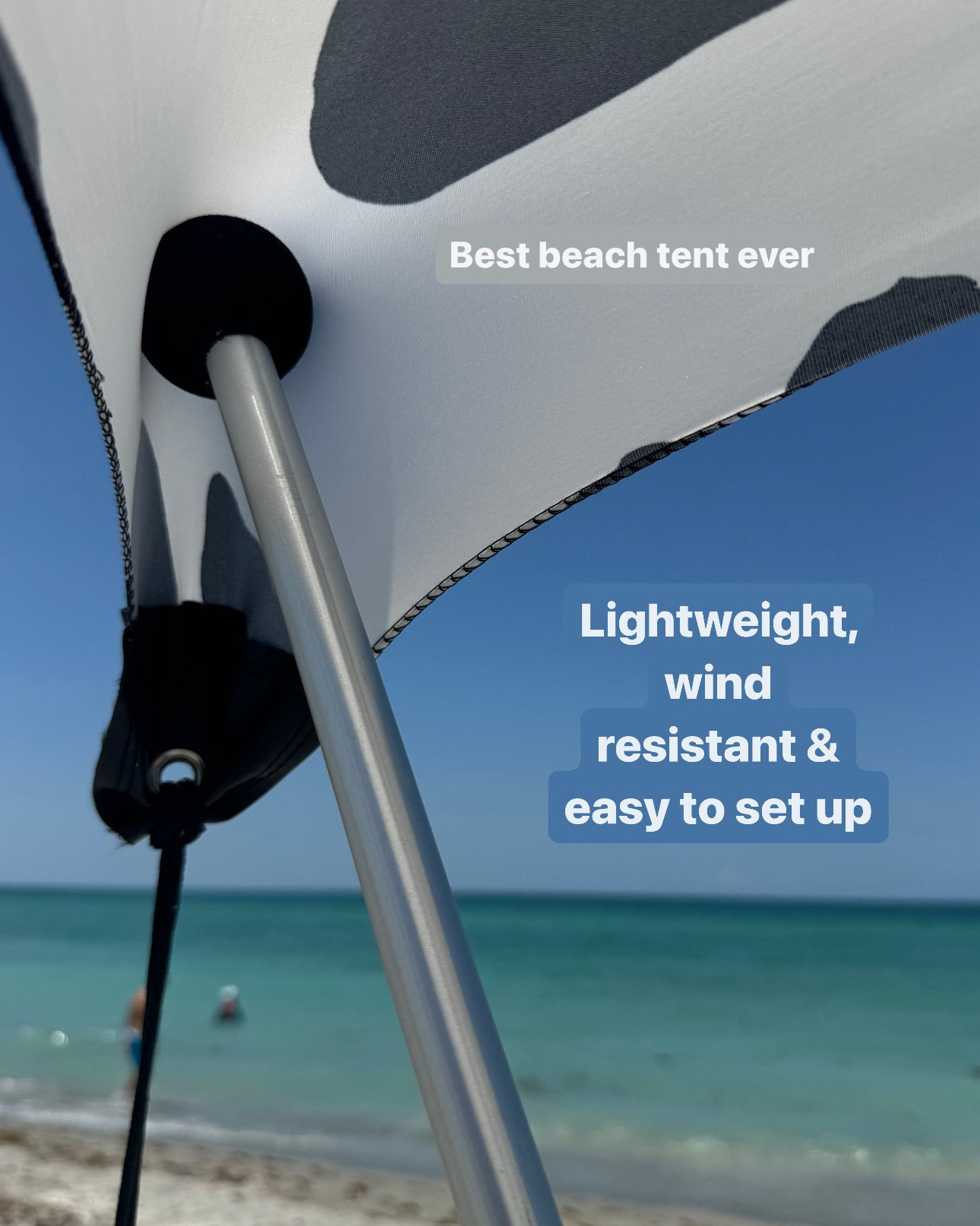 This is the medium size, called Grande. It comes with 2 poles, you can order two more if you’d like… extra poles linked below along with some of our favorite beach items.

#LTKFamily #LTKSwim #LTKTravel