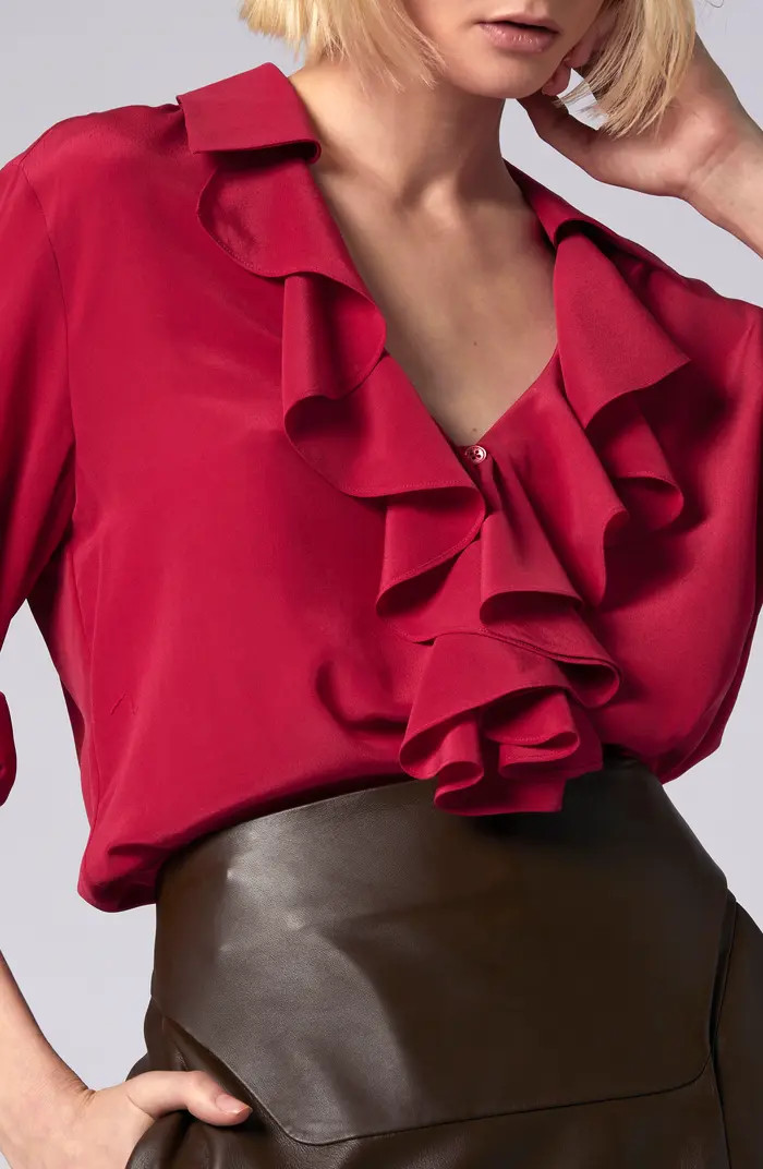 Equipment Mathilda Silk Ruffle Blouse | Nordstrom | Nordstrom