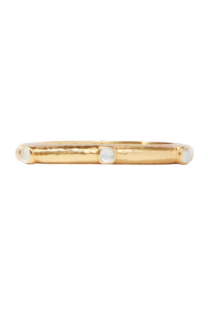 Julie Vos Catalina Iridescent Clear Crystal Hinge Bangle Bracelet | The Willow Tree