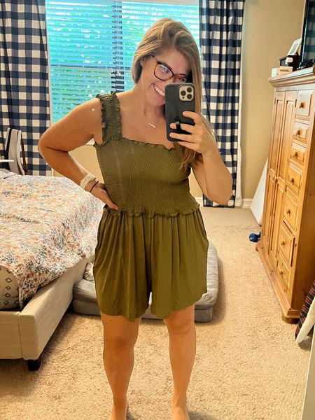Romper from Amazon 🌿 \\ runs big, if you’re in between sizes, I’d go down. Comes in several colors 👏👏

#LTKunder50 #LTKstyletip #LTKxPrimeDay