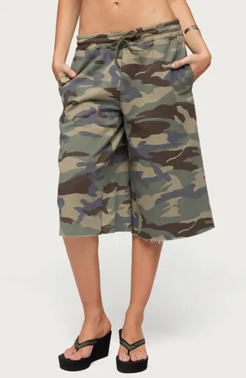 Camo Rush Drawstring Bermuda ShortsEDIKTED | Nordstrom