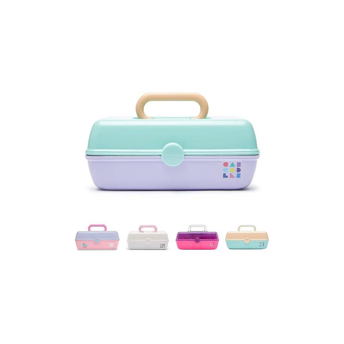 Caboodles Pretty in Petite Makeup Bag - Seafoam Over Lavender | Target
