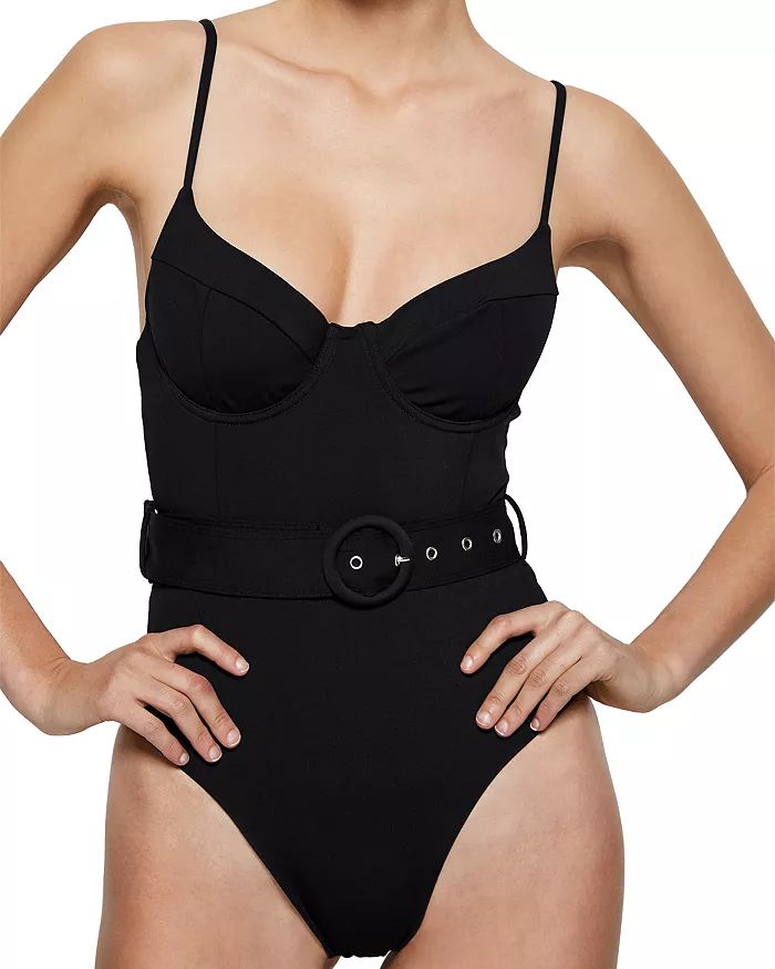 Noa Belted Underwire One Piece Swimsuit | Bloomingdale's (US)