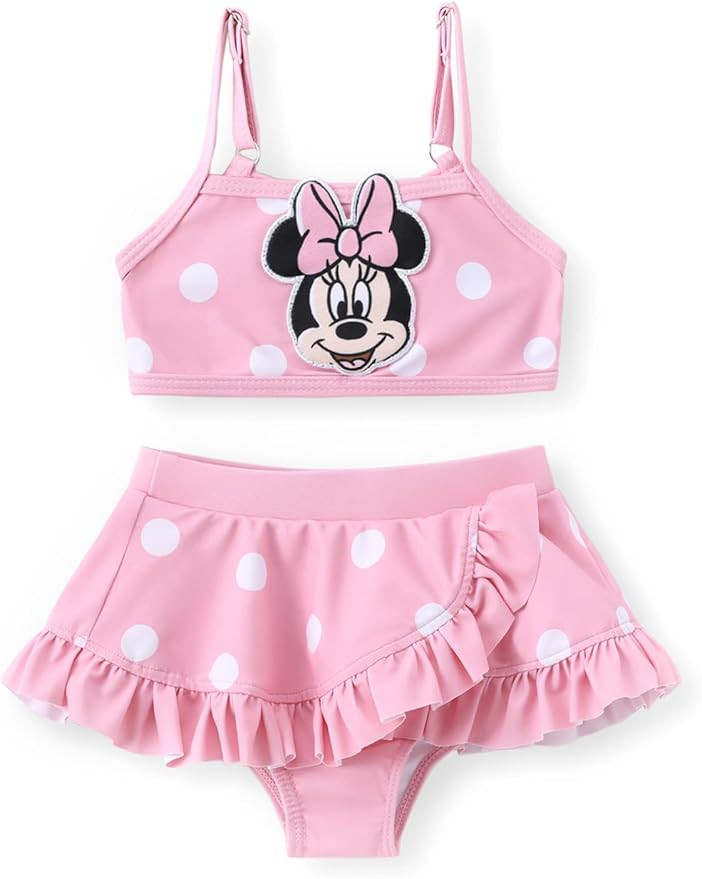 Disney Princess Moana Ariel Mickey and Friends Toddler Girls 2 Piece Tankini Bathing Suits Summer... | Amazon (US)