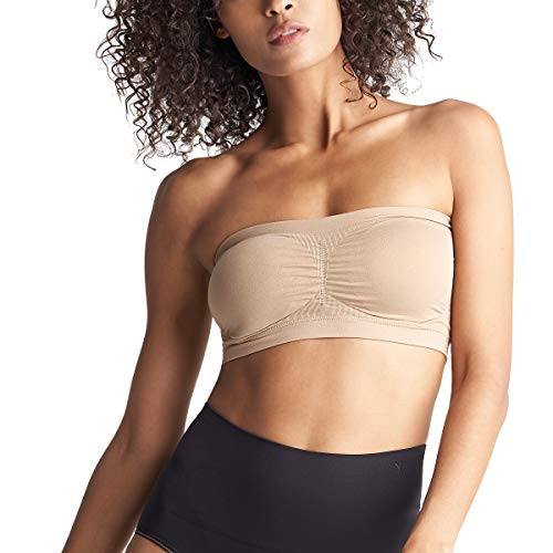 Yummie Women's Seamless Bandeau Bra, Almond, M/L | Amazon (US)