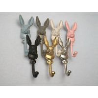Rabbit Wall Hook(19 Colors, Bunny Hook, Animal Coat Towel Holder, Gold Rabbit, Clothing Hooks | Etsy (US)
