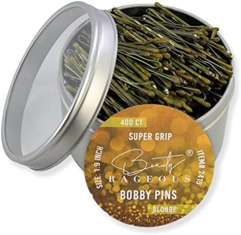 Super Grip Blonde Bobby Pins - 400 Ct Approx - Handy Reusable Tin | Amazon (US)