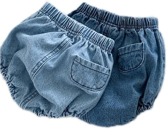 Colorful Childhood Toddler Denim Bloomers Shorts Baby Girls Boys Loose Harem Shorts 2pcs | Amazon (US)