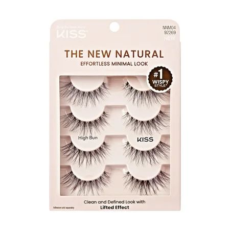 KISS The New Natural False Eyelashes High Bun 12 mm 4 Pairs | Walmart (US)