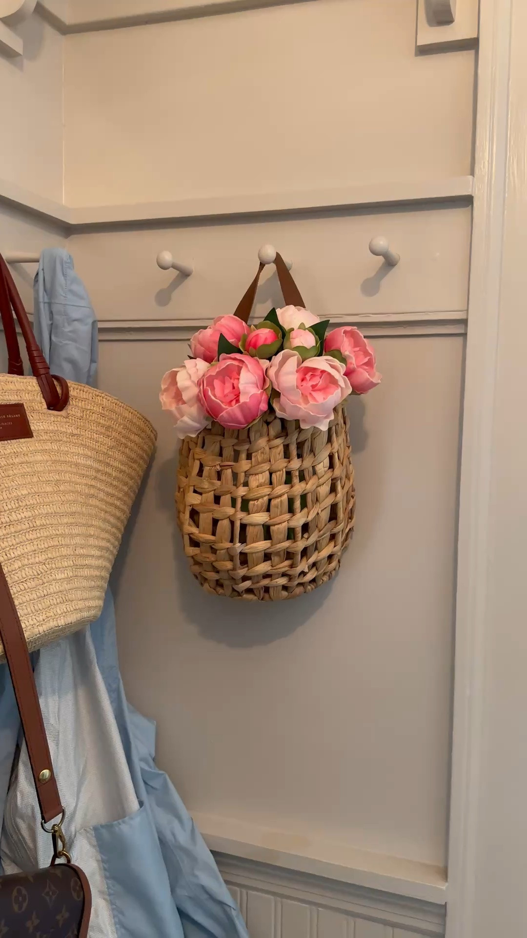 Such a cute basket from Walmart to hang anywhere and add flowers to it for a pop of color! I think I am going to change this one out to hydrangeas and American flags for the 4th of July!

#LTKHome #LTKSaleAlert #LTKSeasonal