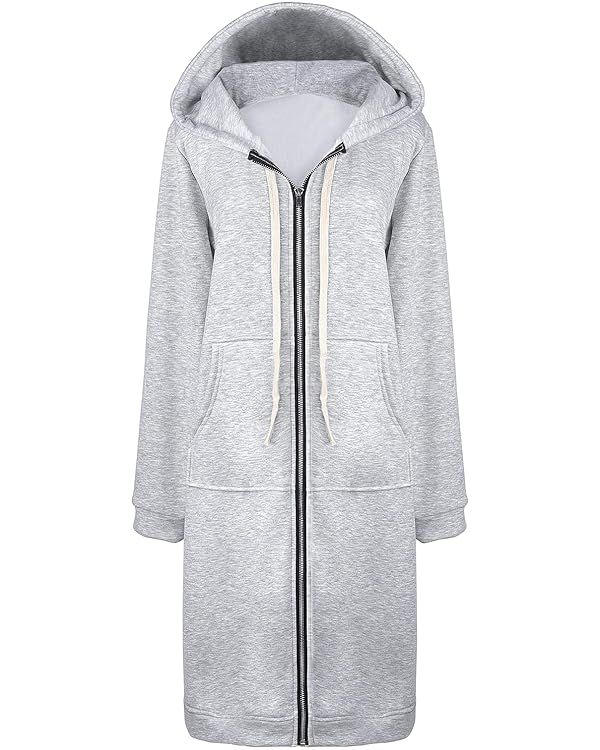 Ablanczoom Hoodies for Women Casual Zip Up Hoodie Long Tunic Sweatshirts Jackets Fashion Plus Siz... | Amazon (US)