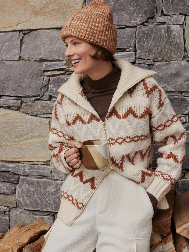 Brooke Fairisle Knit Jacket1 ReviewsStay stylishly warm in the oversized and plush Brooke Fair Is... | Varley USA