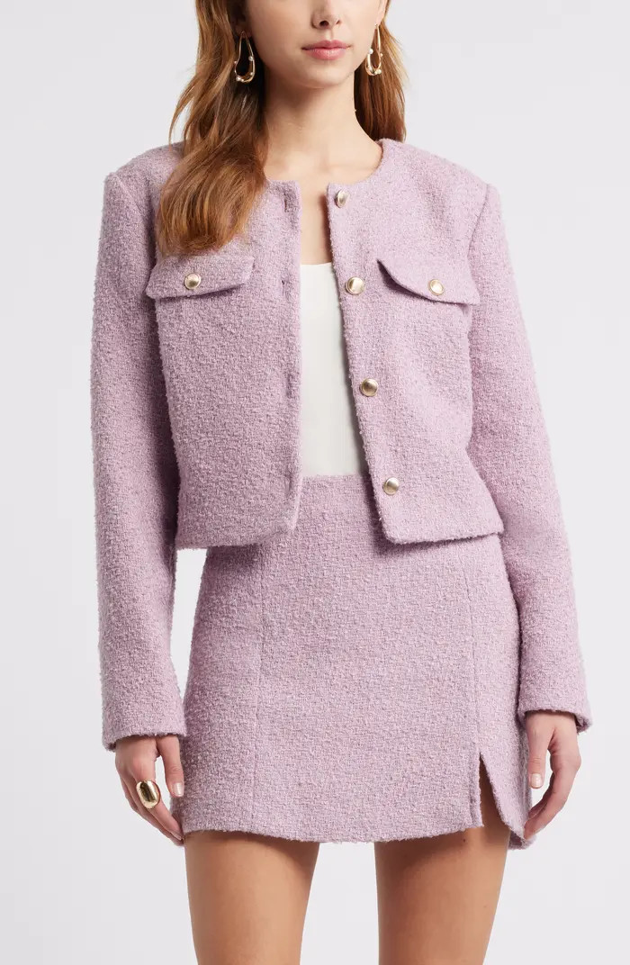 Open Edit Tweed Crop Jacket | Nordstromrack | Nordstrom Rack