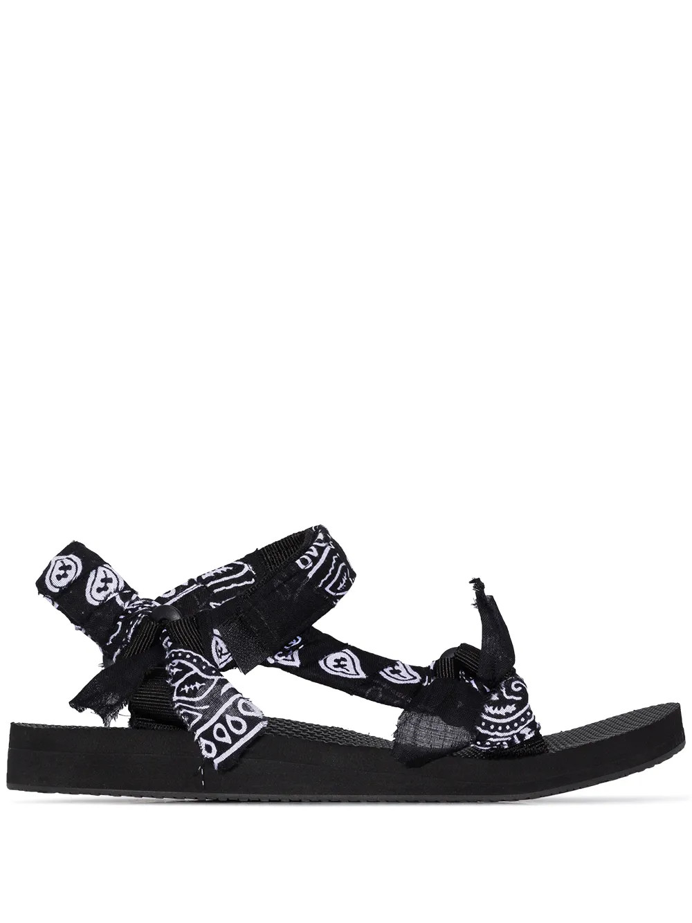 Arizona Love Trekky bandana-print Sandals | Black | FARFETCH | Farfetch Global