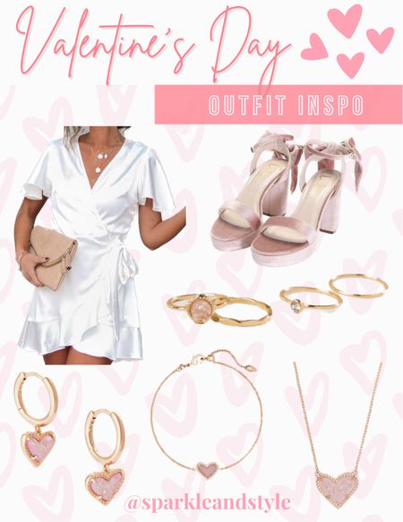 Valentine’s Day Outfit Inspo: This satin white wrap dress is so darling! I styled it with light pink accessories for a subtle Valentine’s Day look! I styled it these gorgeous pink velvet bow block heels, the matching pink druzy earrings, necklace, and bracelet from Kendra Scott, and a pink druzy ring set! 💗🤍

Valentine’s Day outfit, Valentine’s Day styles, Valentine’s Day fashion, Galentine’s Day outfit, Galentine’s Day styles, Galentine’s Day fashion

#LTKunder100 #LTKFind #LTKstyletip