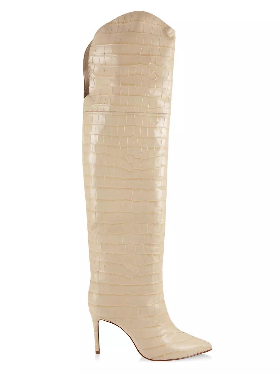 Maryana Crocodile-Embossed Leather Over-The-Knee Boots | Saks Fifth Avenue