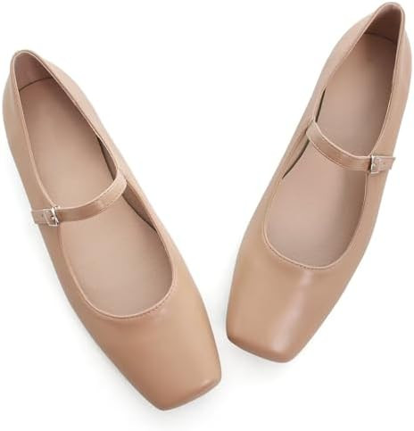 LUXINYU Women's Slip on Flats,Classy Round Toe Solid Classic Mary Jane Ballet Dance Shoes Soft Co... | Amazon (US)