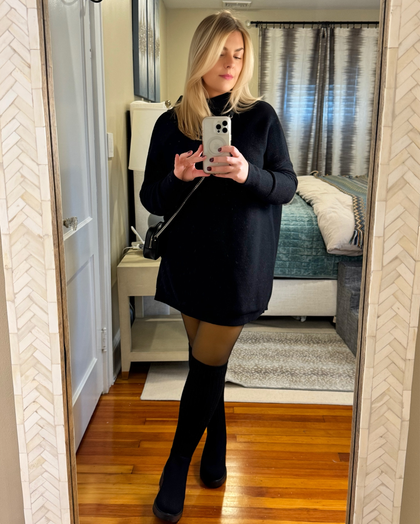 Little easy all black look for a night in NYC

Sweater dress knee high boots tights warm outfit work outfit ootd 

#LTKFindsUnder100 #LTKWorkwear #LTKShoeCrush