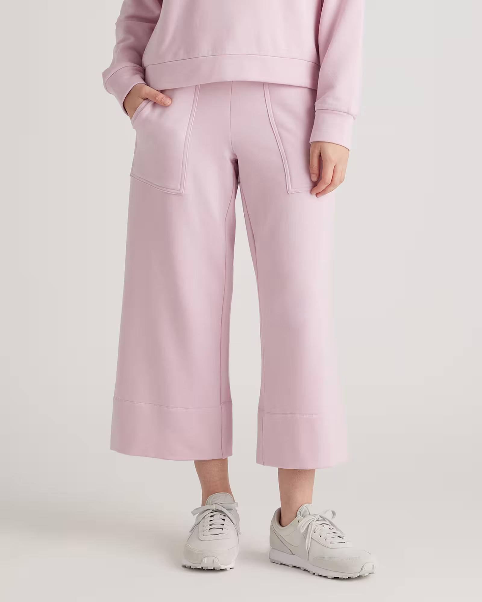 SuperSoft Fleece Cropped Wide Leg Pants | Quince