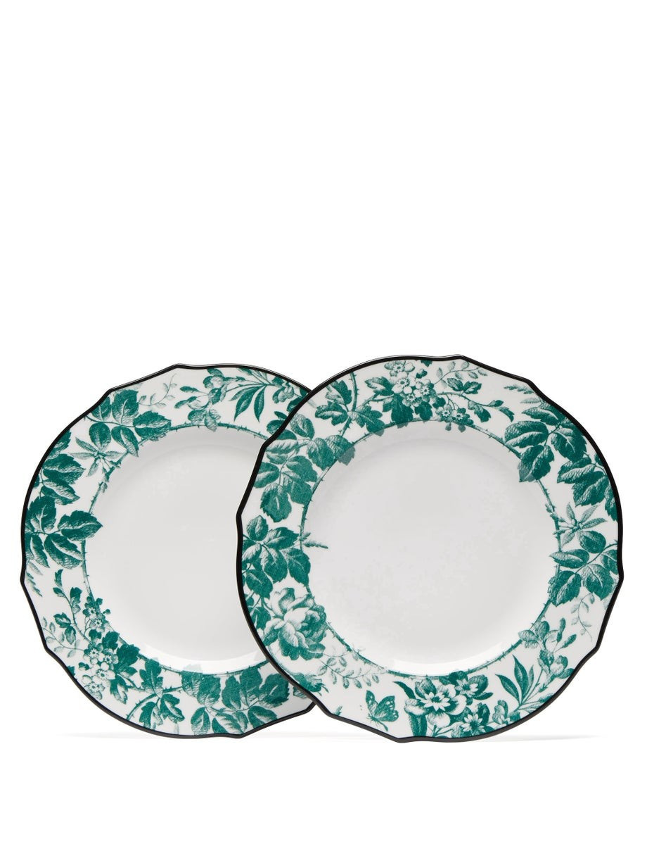 Set of two Herbarium porcelain dinner plates | Matches (UK)