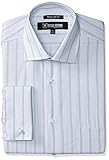 STACY ADAMS Men's Stripe Y.d. Dress Shirt, Blue, 16.5" Neck 34-35" Sleeve | Amazon (US)