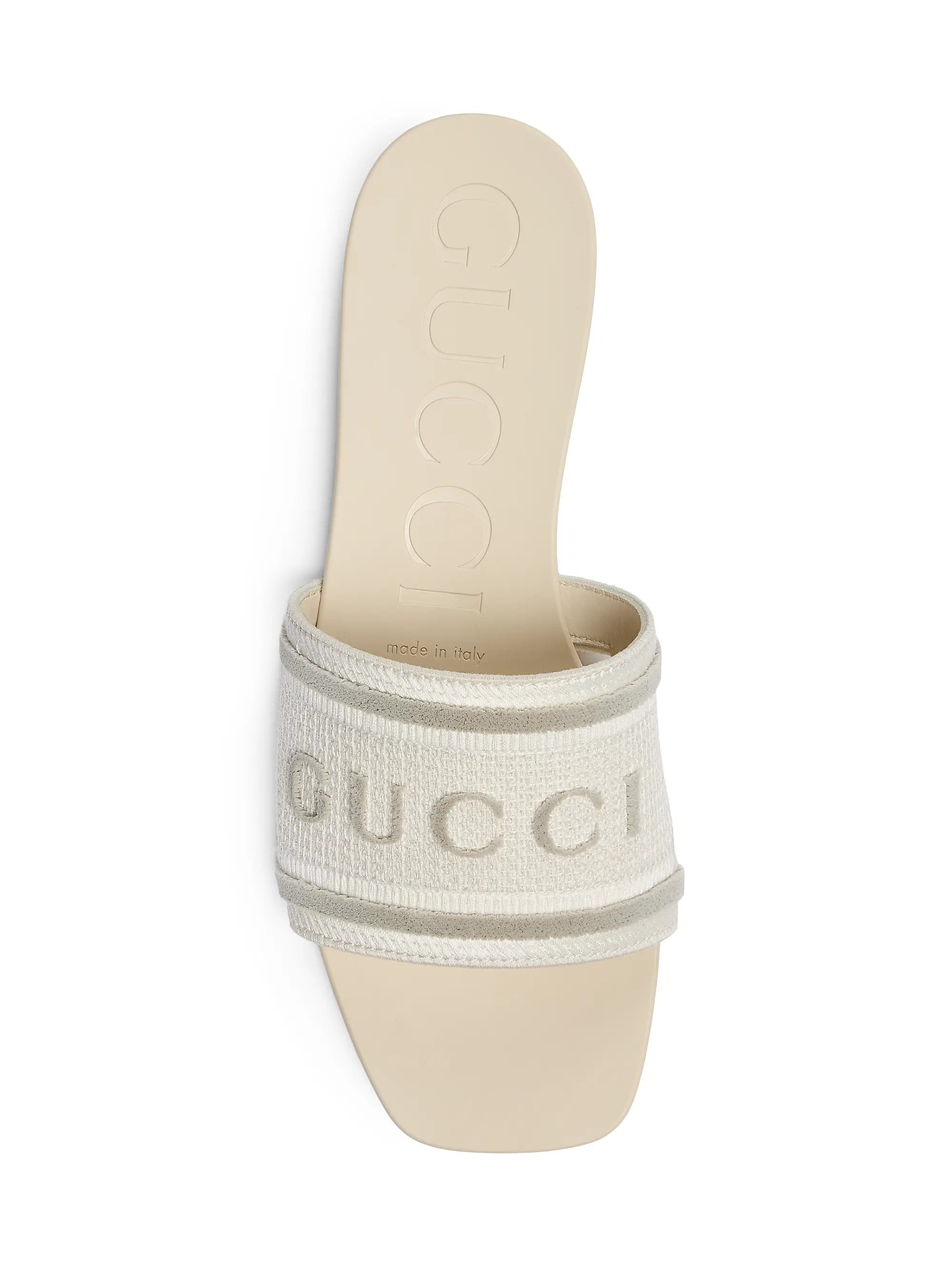 Luna Logo Cotton Canvas Sandals | Saks Fifth Avenue