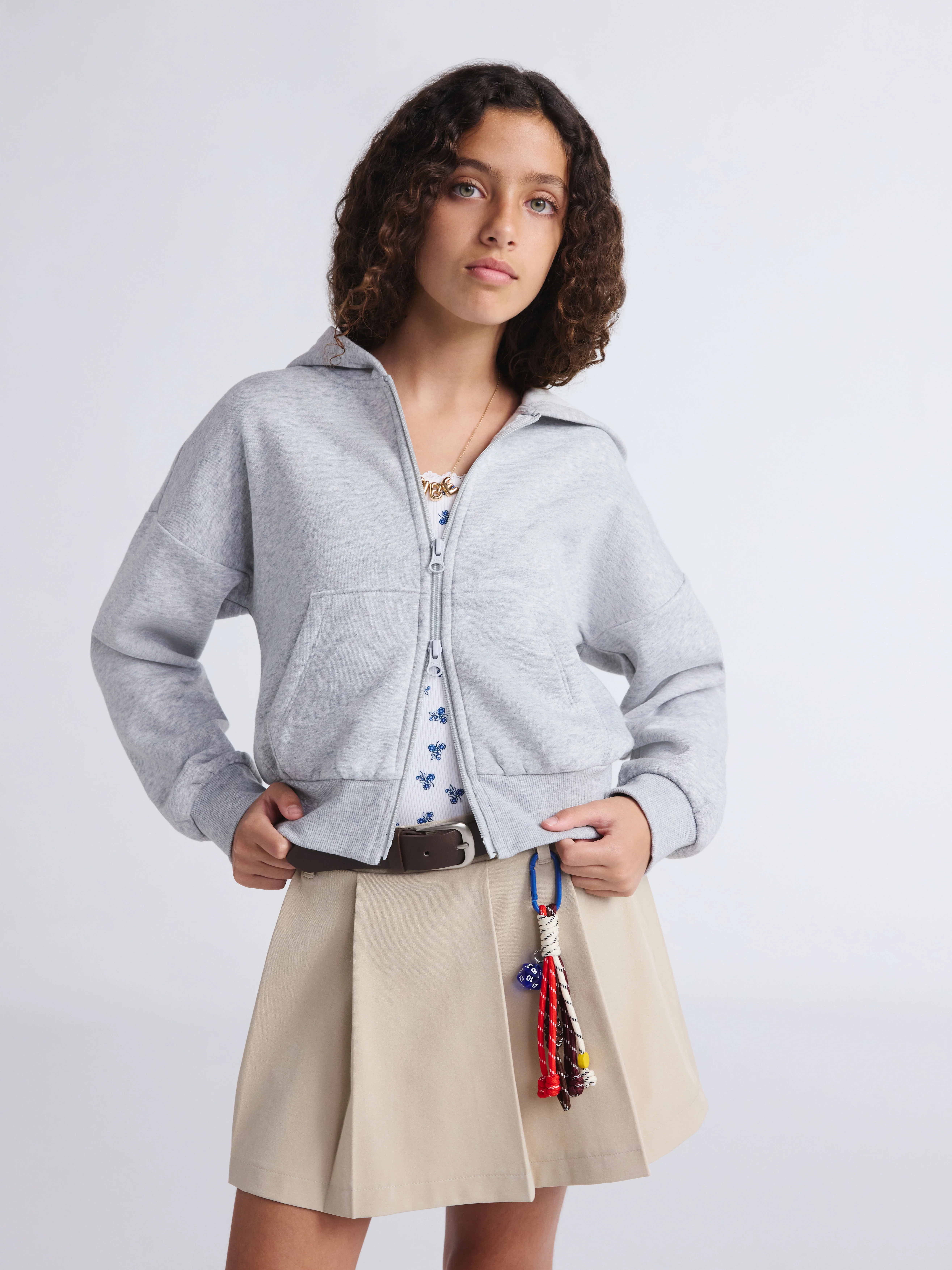 Weekend Academy Girls Hooded Full Zip Fleece Jacket, Sizes 4-18 | Walmart (US)