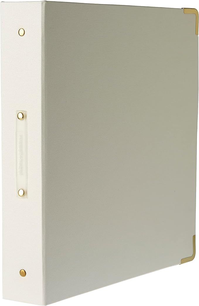 RUSSELL+HAZEL Bookcloth Signature 3 Ring Binder, Office Supplies, Pearl, 10.75” x 12” (94284) | Amazon (US)