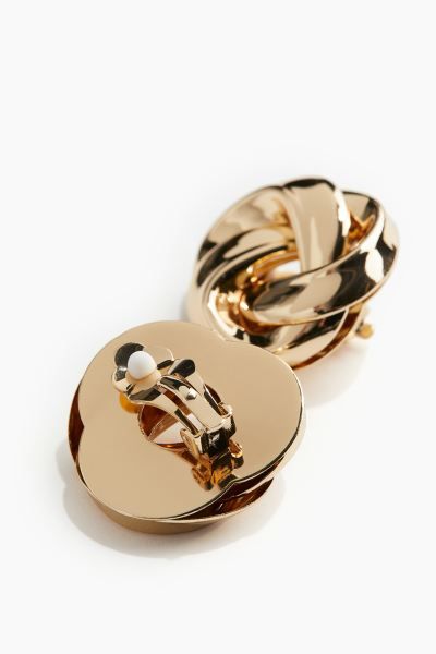 Knot-look Clip Earrings - Gold-colored - Ladies | H&M US | H&M (US + CA)
