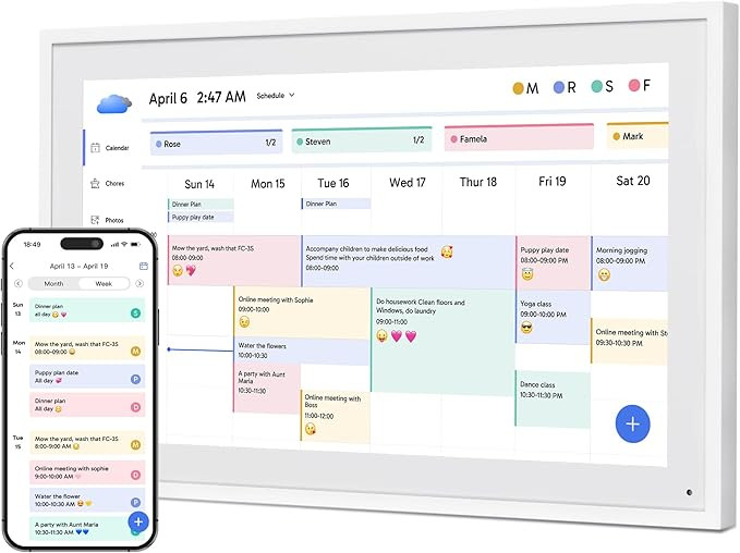Dragon Touch 15.6" Digital Calendar Chore Chart – 1080P Full HD Interactive Touchscreen, Smart ... | Amazon (US)