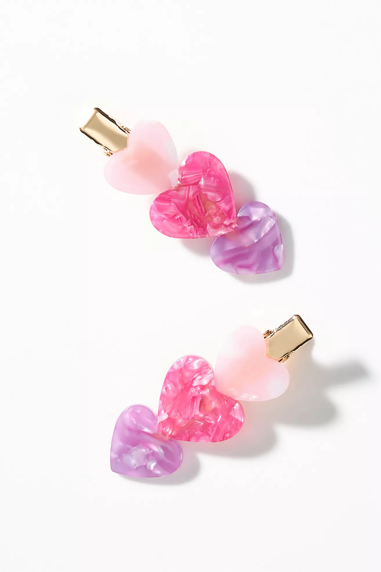 Heart-Shaped Crease-Free Hair Clips, Set of 2 | Anthropologie (US)