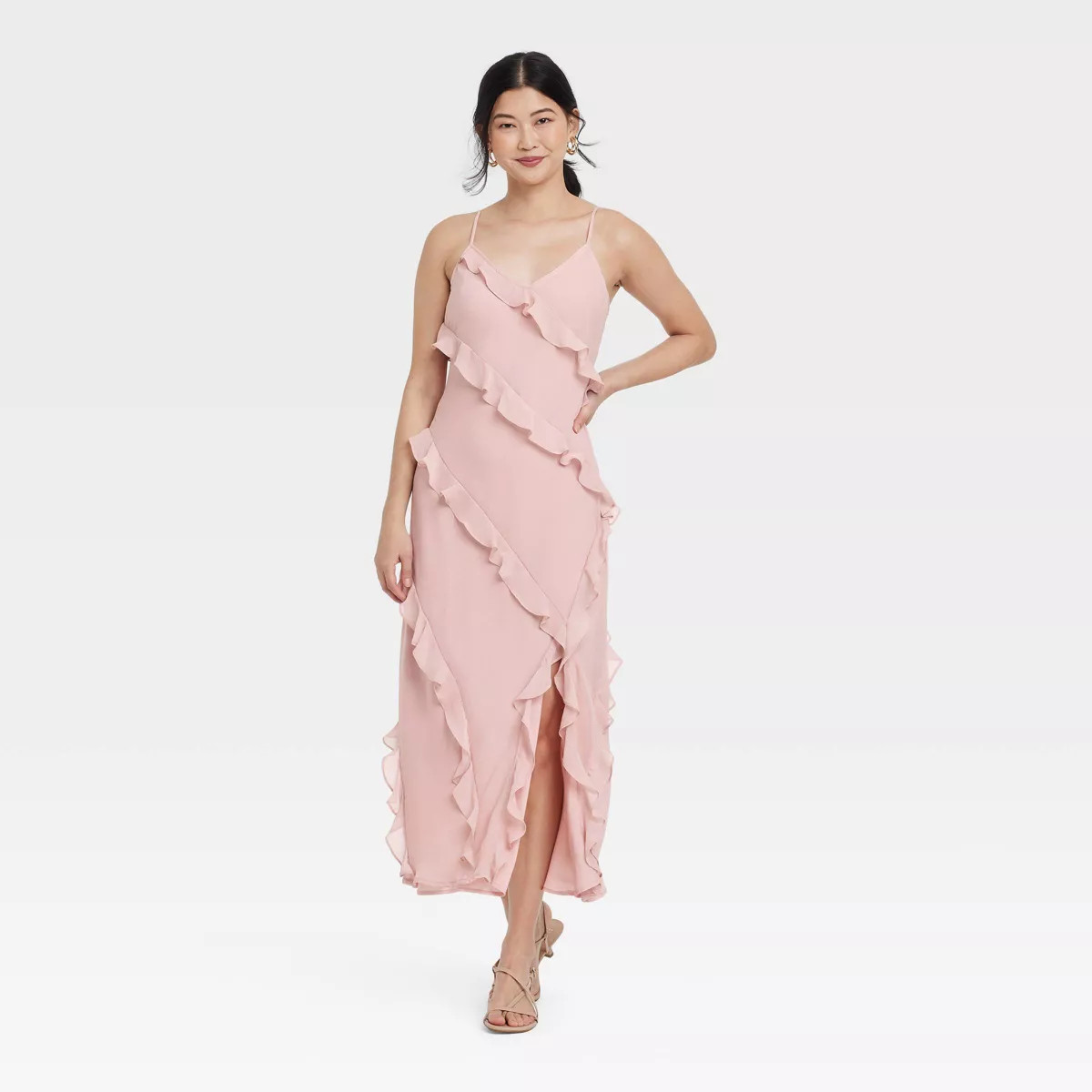 Women's Ruffle Maxi Slip Dress - A New Day™ | Target