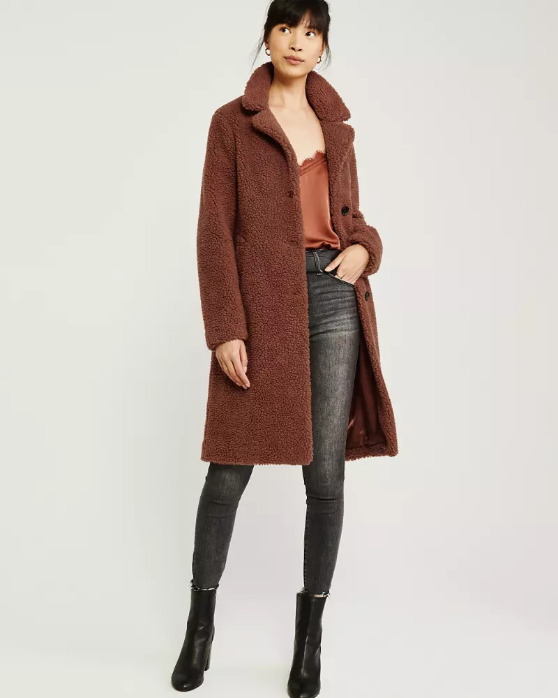 Sherpa Dad Coat | Abercrombie & Fitch US & UK
