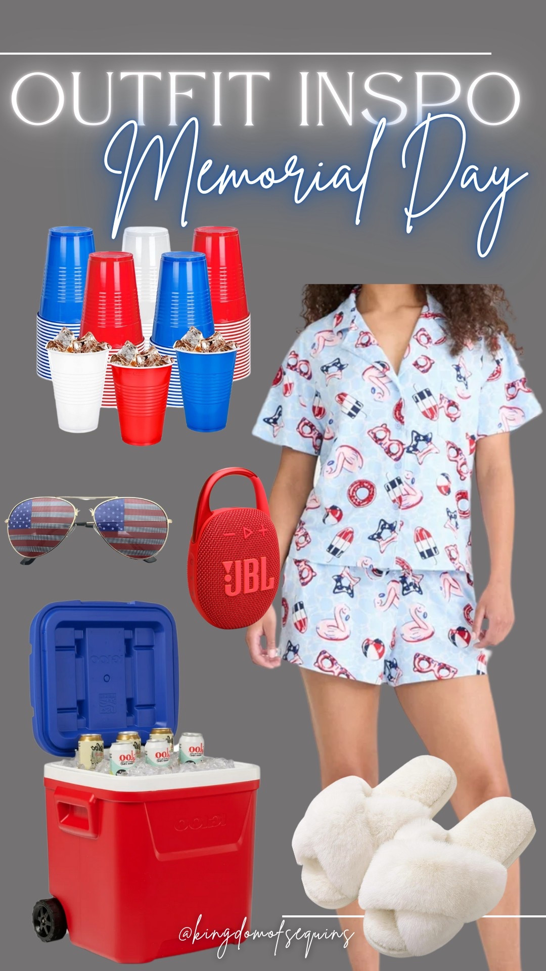 Summer patriotic pajamas under $20 and Memorial Day inspo 